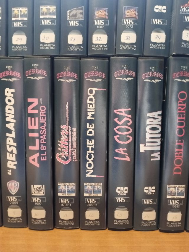 Colección películas "CINE DE TERROR" VHS