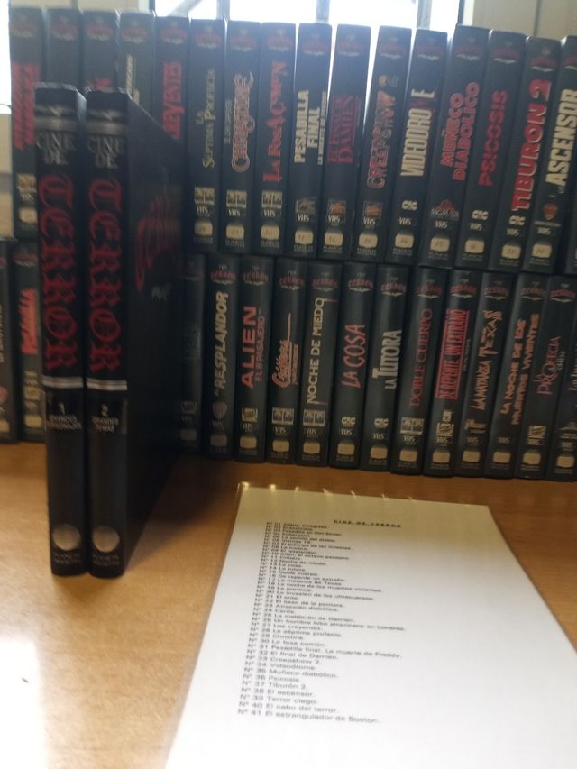 Colección películas "CINE DE TERROR" VHS