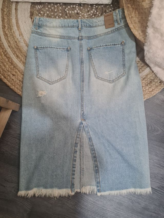 Falda larga vaquera