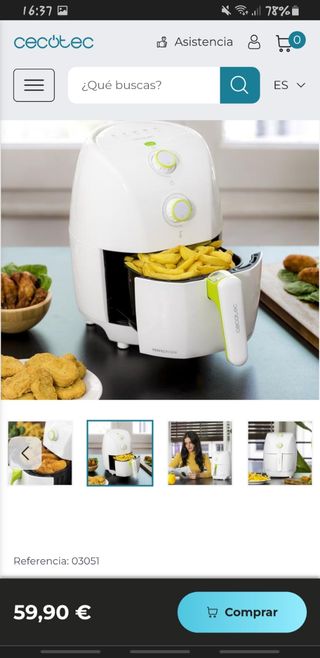 Cecotec Cecofry Compact Rapid White Freidora