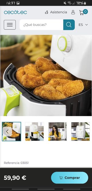 Cecotec Cecofry Compact Rapid White Freidora