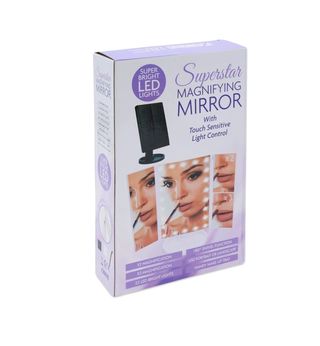 Espejo Con 22 Luces Led con pie y aumento