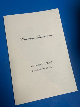 Luciano Pavarotti ricordo di cerimonia