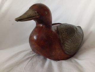 Figura pato madera, antiguo