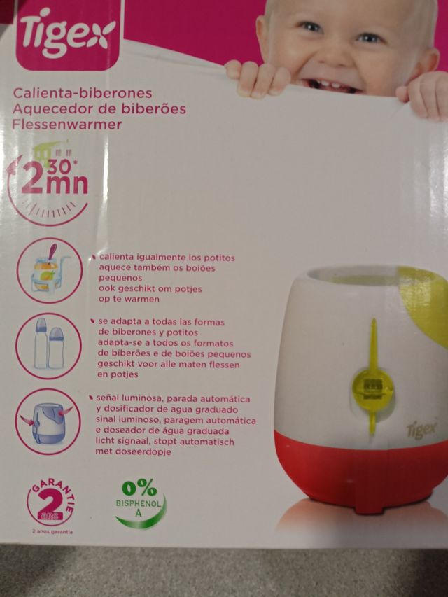 Sacaleches y calienta biberones Tigex