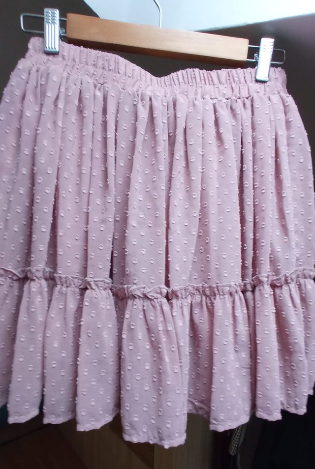 Falda rosa palo cintura elástica Talla M