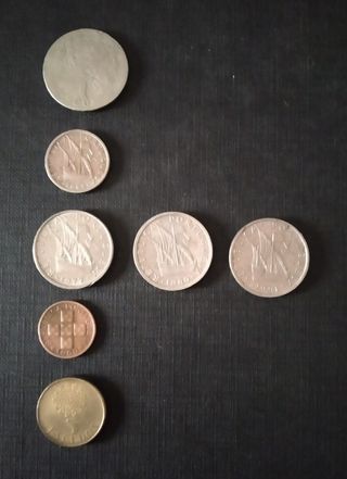Lote 7 monedas Portuguesas