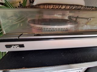 Equipo musica con lote de discos LP's Varios estil