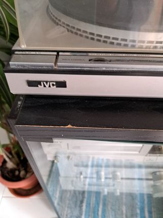 Equipo musica con lote de discos LP's Varios estil