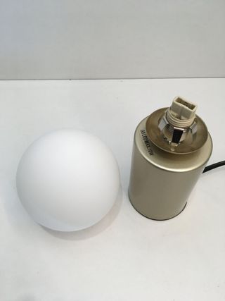 Lampada tavolo touch dimmer oro/vetro sfera bianco