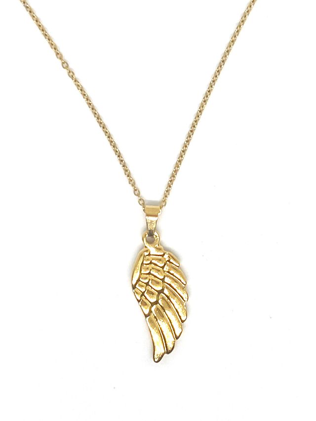 Collar de acero inoxidable forma de ala