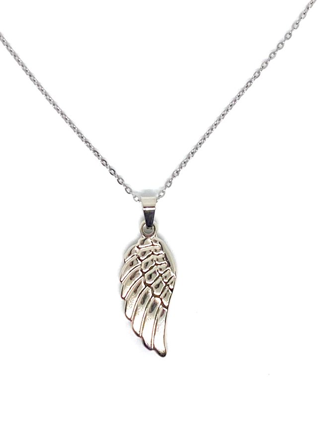 Collar de acero inoxidable forma de ala