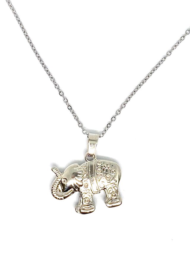 Collar de acero inoxidable dorado o plateado