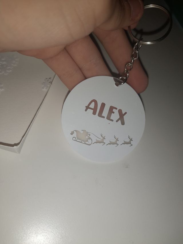 Llavero con nombre personalizado navidad