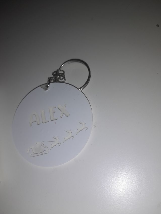 Llavero con nombre personalizado navidad