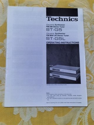Manuales de instrucciones Technics