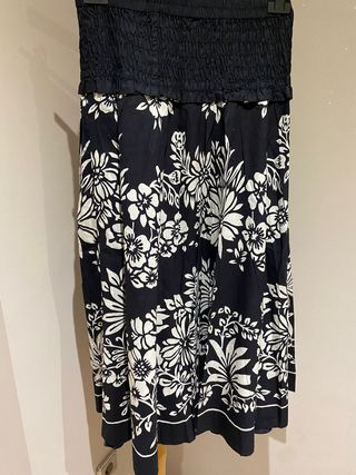 Falda hippy negra y blanco