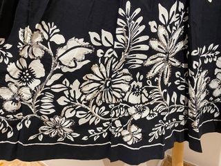 Falda hippy negra y blanco