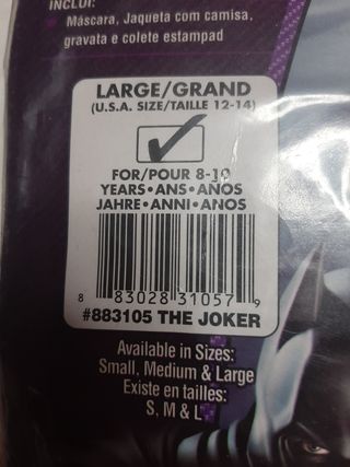 Disfraz JOKER 