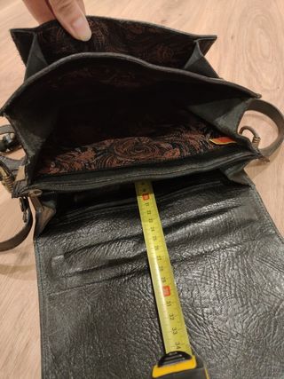 Bolso piel vintage bandolera