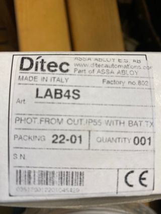 Fotocellula Automazione Ditec LAB4S