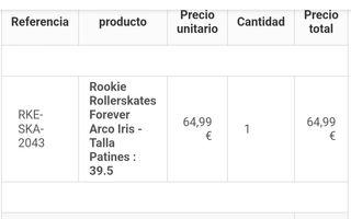 Patines Rookie Forever Rainbow t. 39.5