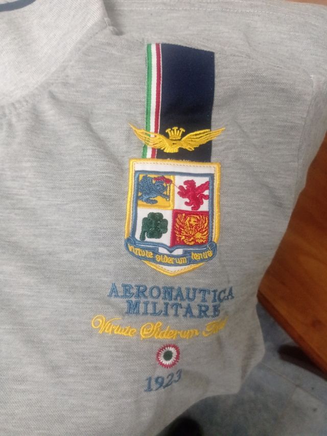 Polo gris Fuerza Aérea Italiana