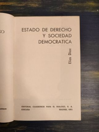 Estado de derecho y sociedad democra