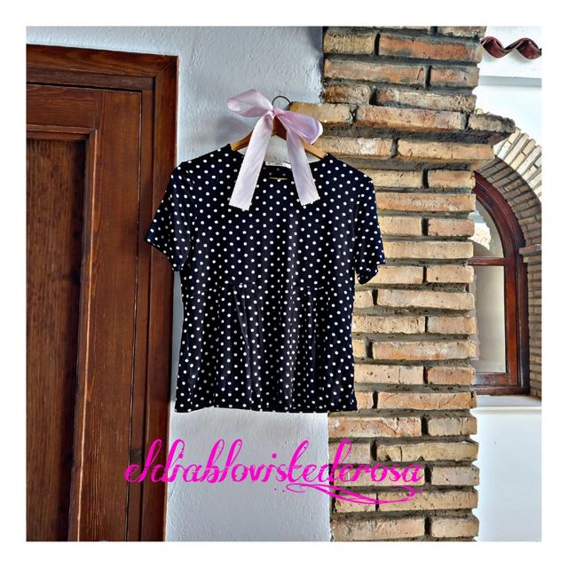 Camiseta Mango lunares🤍 Polka dot Tshirt🤍
