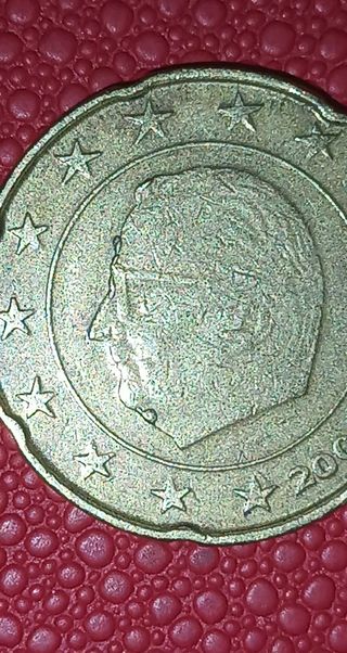 20 CENTIMOS BELGICA 2000. ERROR.