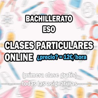 Clases/Profesores particulares online bach y eso