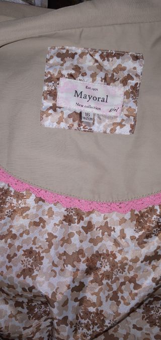 Gabardina beige niña