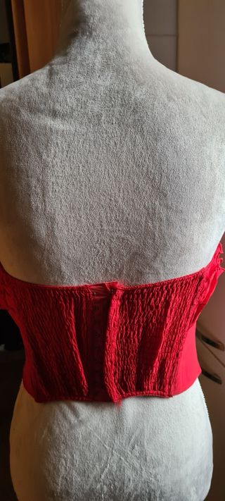 Giorgio Armani bustier di swta rossa tg M-L