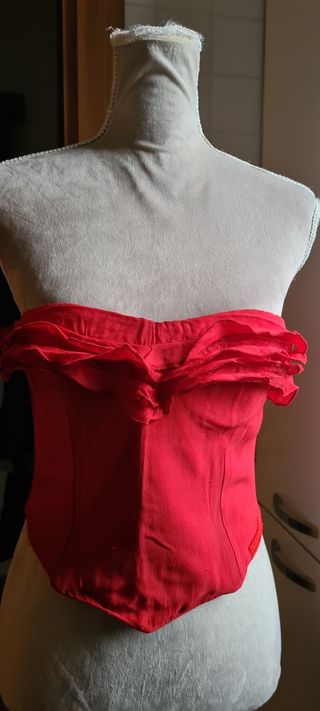 Giorgio Armani bustier di swta rossa tg M-L