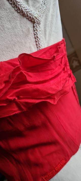 Giorgio Armani bustier di swta rossa tg M-L