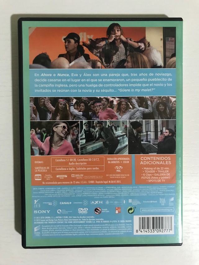 Película DVD Ahora o nunca