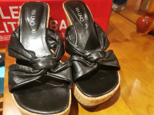 Sandalias plataforma n 38 negras. Como nuevas