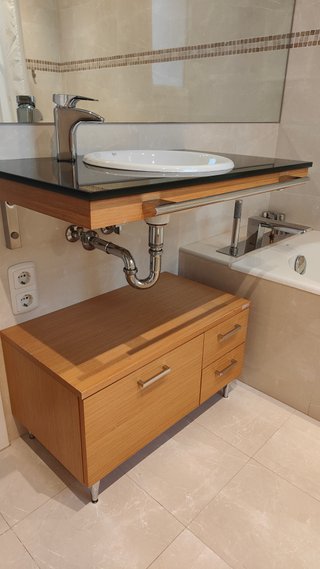Mueble lavabo baño suspendido