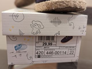 Alpargatas respetuosas de bebé en piel serraje