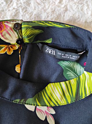 Vestido estampado floral Zara