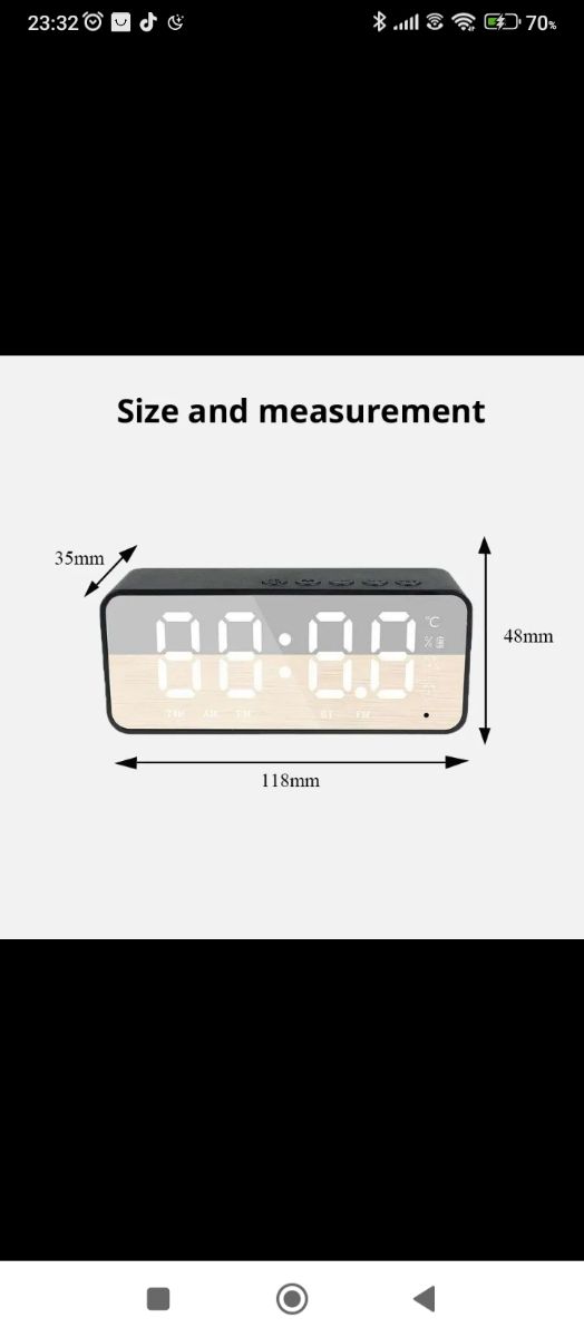 Despertador bluetooth