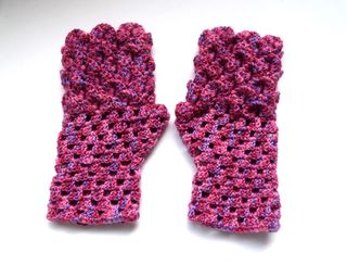 Guantes "Dragón" violetas y rosas UNICOS