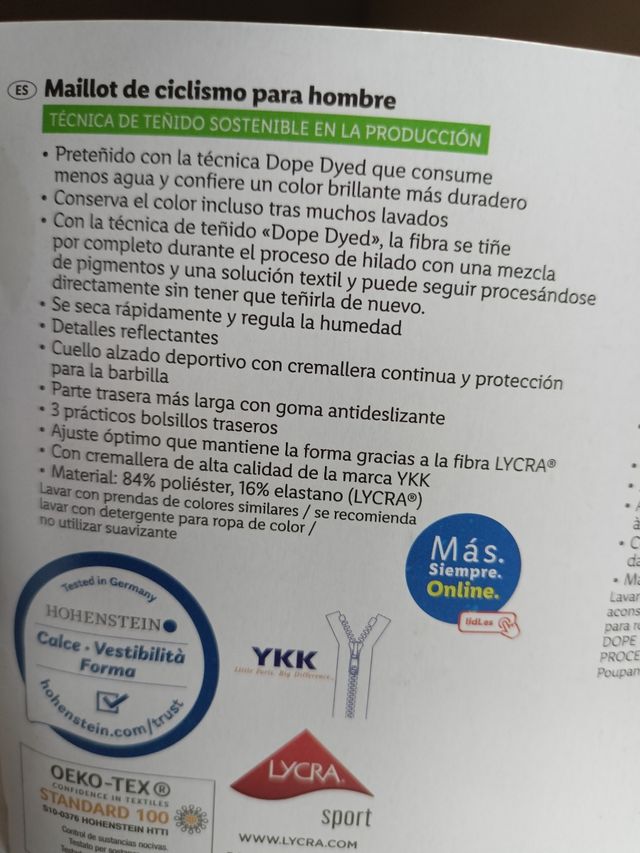 Maillot de ciclismo