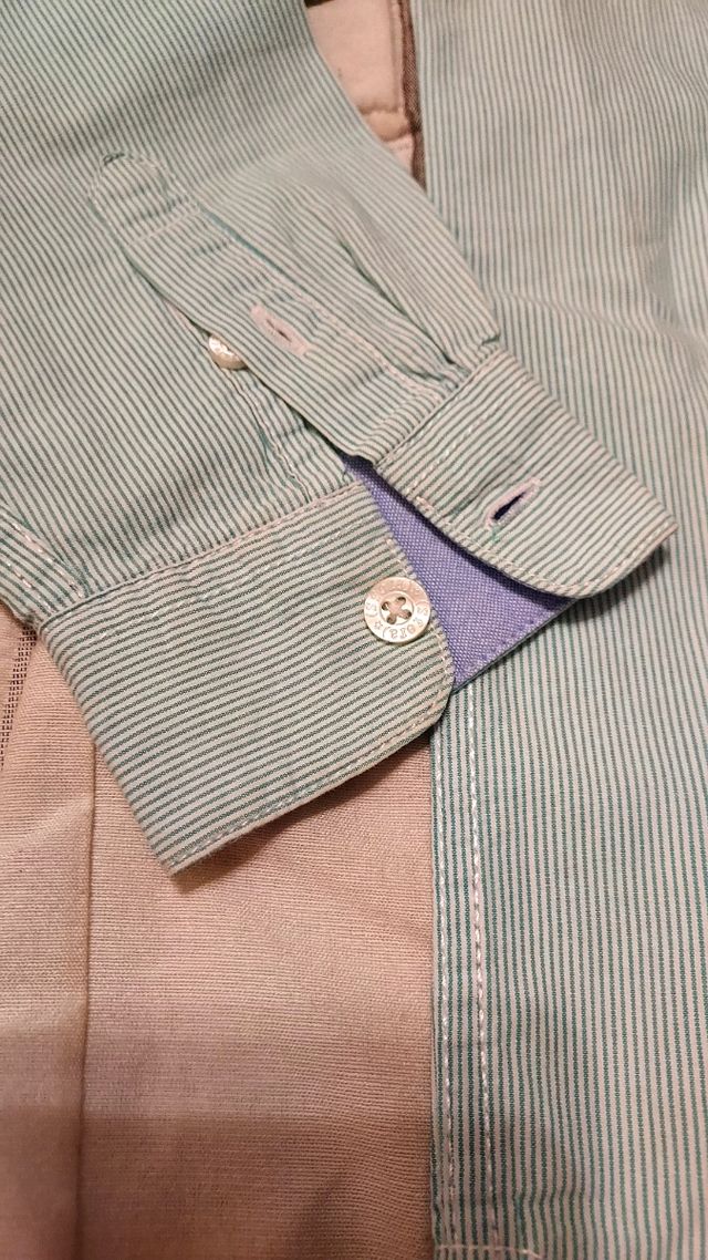 Conjunto camisa rayas y pantalón