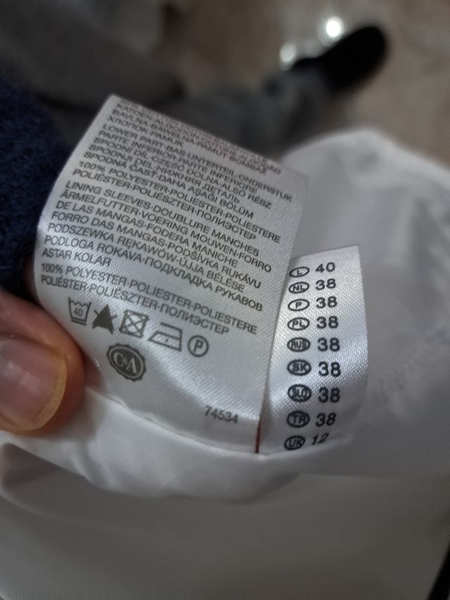 Gabardina blanca, talla 38-40