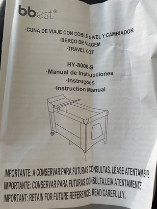 Cuna plegable de viaje Bbest