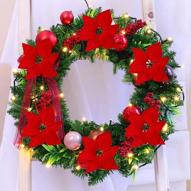 OFERTA 15 Flores Navideñas Poinsettia NUEVO