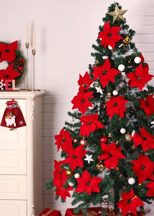 OFERTA 15 Flores Navideñas Poinsettia NUEVO