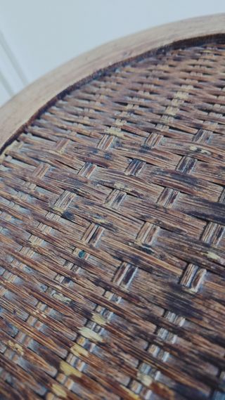 Mesa auxiliar madera y acero 