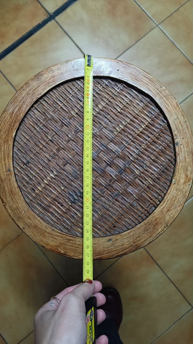 Mesa auxiliar madera y acero 